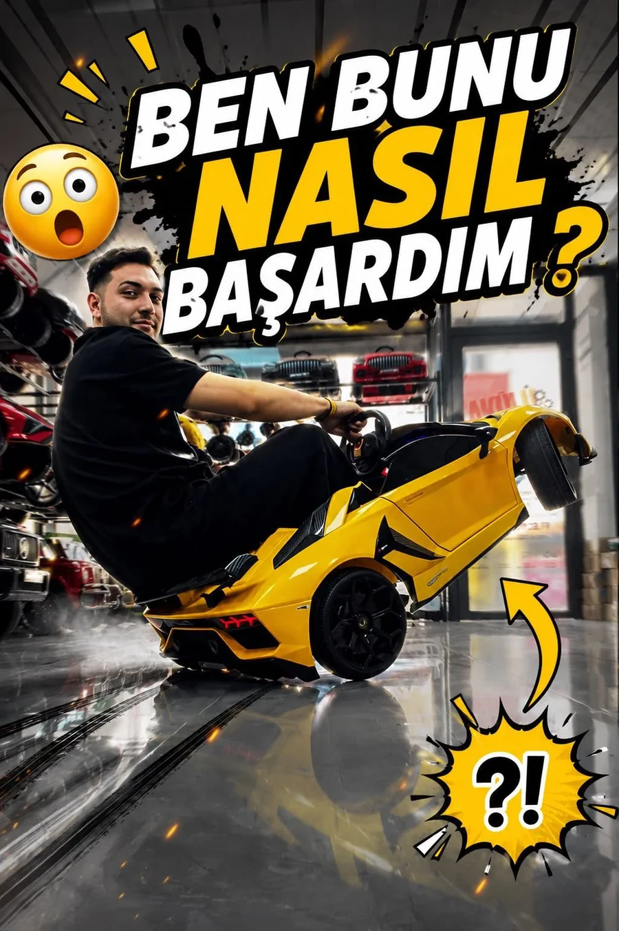 Su ve nem nedeniyle arızalanan sarı akülü Lamborghini çocuk arabasının tamir hikayesi görseli